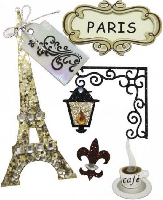 datum pastel Zielig Decoratie stickers Parijs 5 stuks | bol.com