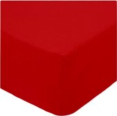 Senzatione katoen Hoeslaken rood - 200x220+30
