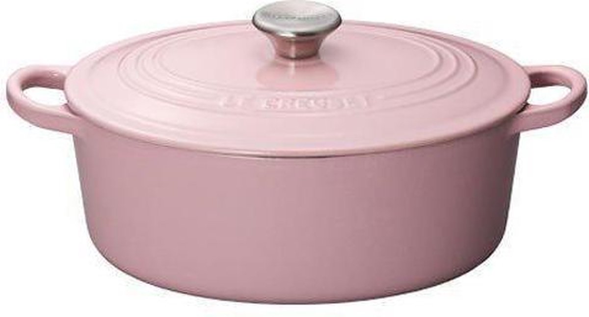 Le Creuset Braadpan Braad-/stoofpan Chiffon Pink, Limited Ed.ovaal 27cm |  bol.com