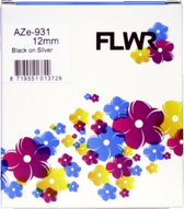 FLWR - Labels / Brother TZe-931 / zwart / Geschikt voor Brother