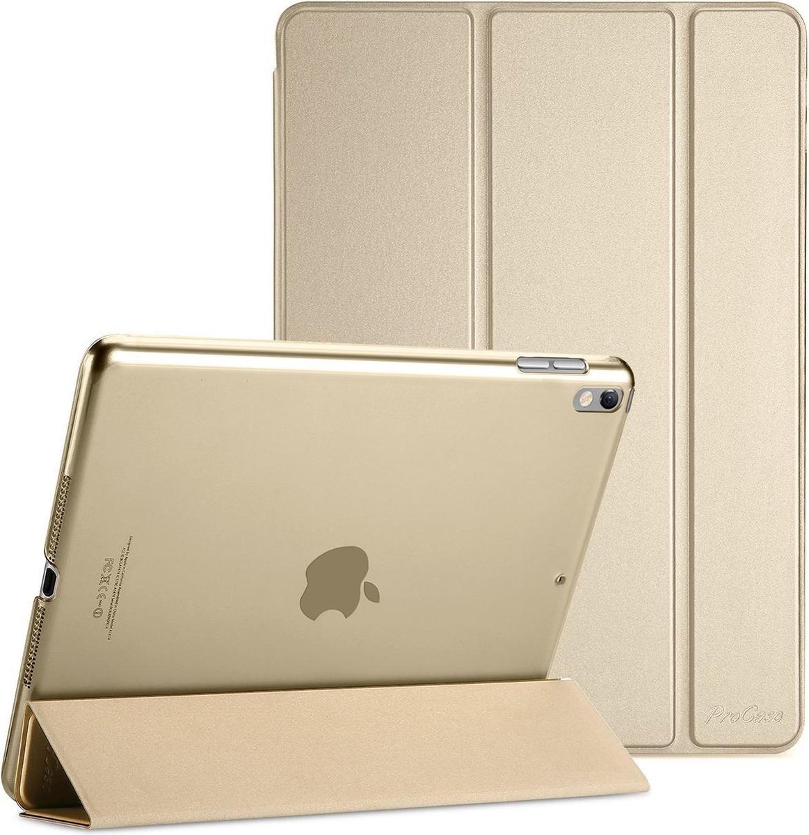 iPad 2017 hoes Apple iPad Pro 10.5 (2017) hoesje - Smart Tri-Fold Case - goud, hoesjes Apple iPad, iPad hoes( 2017)