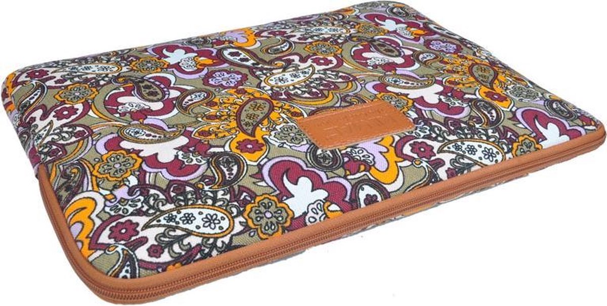 Kinmac Laptop Sleeve met Paisley print tot 13,3 inch 35 x 24,5 x 1