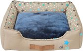 Lief! Divan Boys - Hondenmand - Beige/Blauw - 60 x 50 cm
