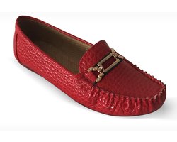 Moccasins - Casual - Slip-ons - Confianza - Women - Size 40 - AdrianaCarrillo-CON-RED-40