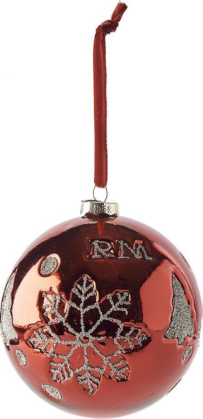 Metropolitan Notebook Paleis Riviera Maison - Snowflake Ornament - ruby red - Dia 12 - Kerstbal | bol.com