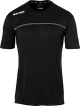 Kempa Emotion 2.0 Poly SS Shirt Heren  Sportshirt - Maat M  - Mannen - zwart/grijs