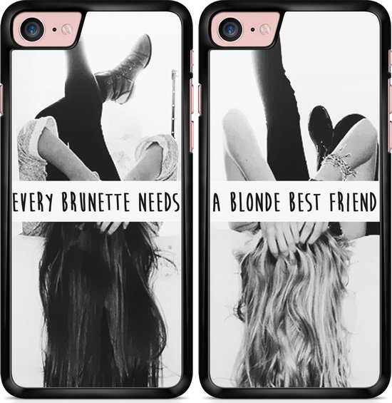Casimoda best friends hoesjes - Blonde & brunette -iPhone 6/6s | bol.com