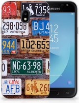 Geschikt voor Samsung Galaxy J3 2017 TPU Siliconen Hoesje Kentekenplaten