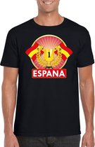 Zwart Spanje supporter kampioen shirt heren XL