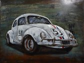 Schilderij - Metaalschilderij - Oldtimer Kever, 60x80