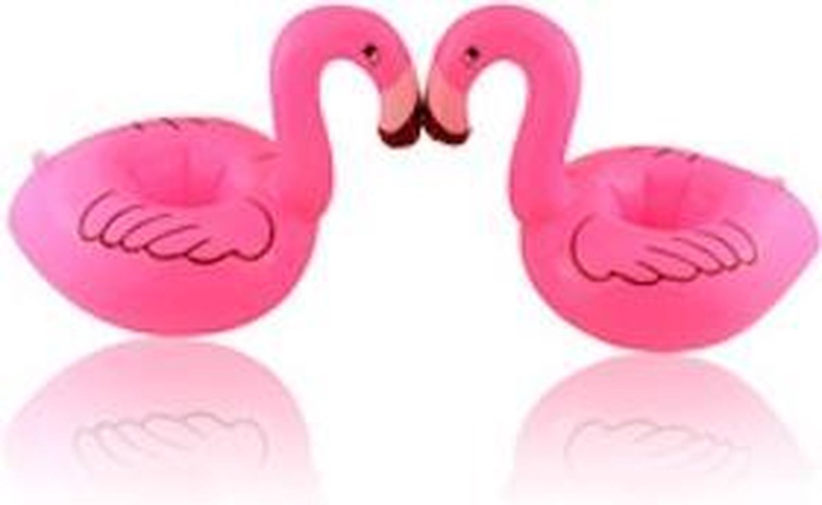 Opblaasbare Flamingo Bekerhouders (3st)