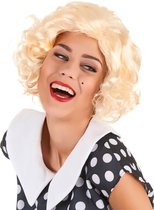 Vegaoo - Gekrulde Marilyn Monroe pruik voor dames - Blond - One Size