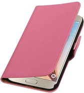 Bookstyle Wallet Case Hoesjes voor Galaxy S7 Edge Plus Roze