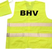 Veiligheidsvest geel met BHV opdruk incl. opbergtas