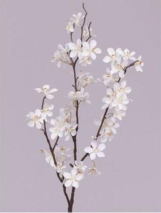 Witte appelbloesem - kunstbloem/tak - 57 bloemetjes - 84 cm - nepbloemen - kunstbloemen
