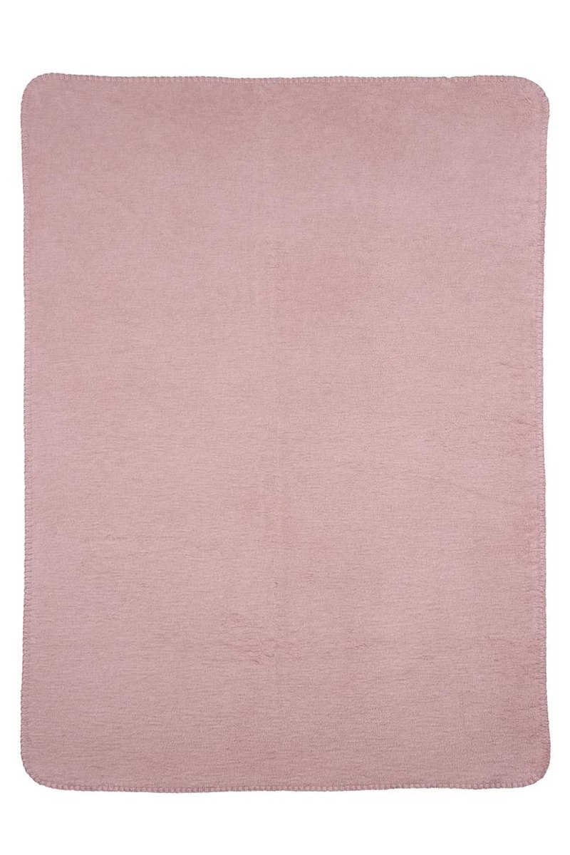 Meyco Baby Uni wiegdeken - old pink - 75x100cm
