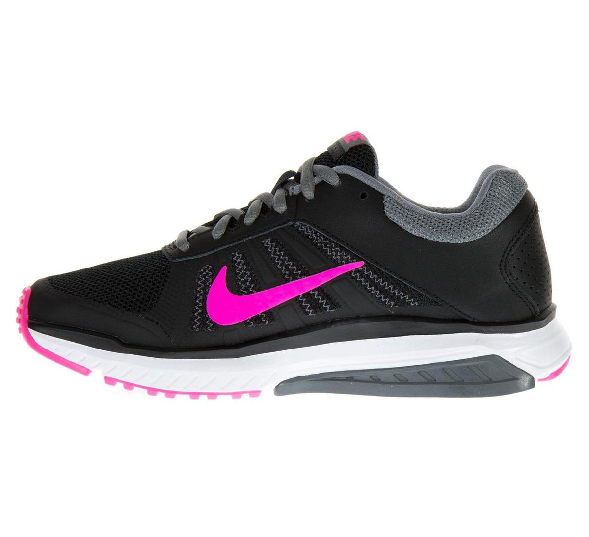 Nike Dart 12 Sportschoen Dames Hardloopschoenen - Maat 37.5 - - zwart/roze/grijs | bol.com