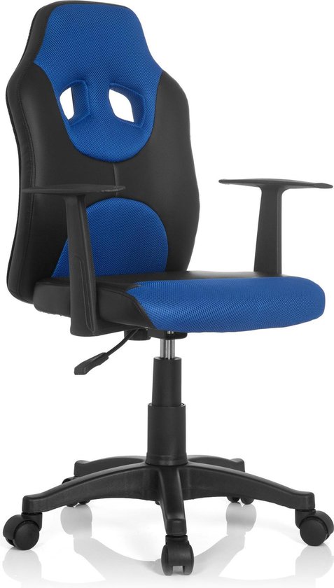 hjh office Kiddy Racer AL - Chaise de bureau - Enfant - Noir / bleu