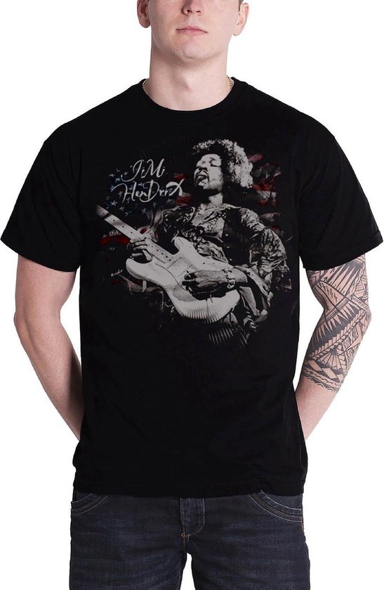 MUSIQUE - T-Shirt Jimi Hendrix Flag (S) | bol.com