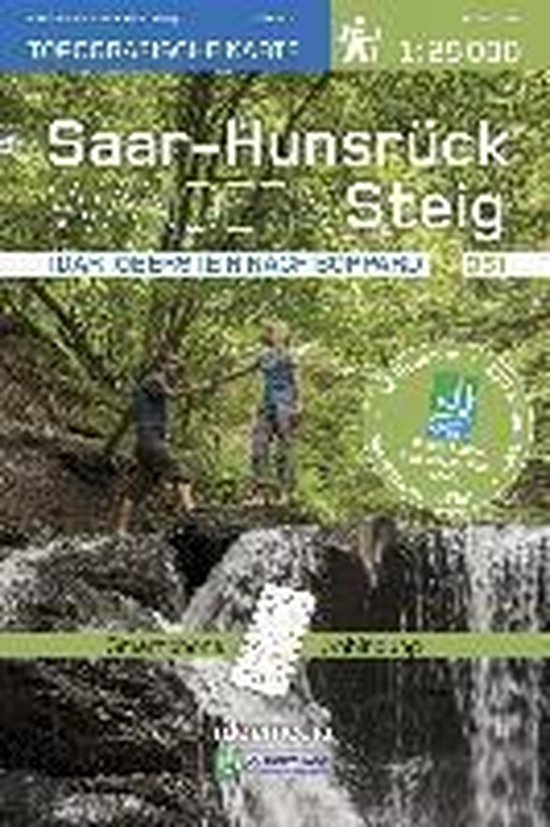 Saar-Hunsrück-Steig Wanderkarte Ost 1: 25 000 mit Online-Anbindung und Höhenprofilen