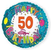 Folieballon happy birthday 50 (45cm)