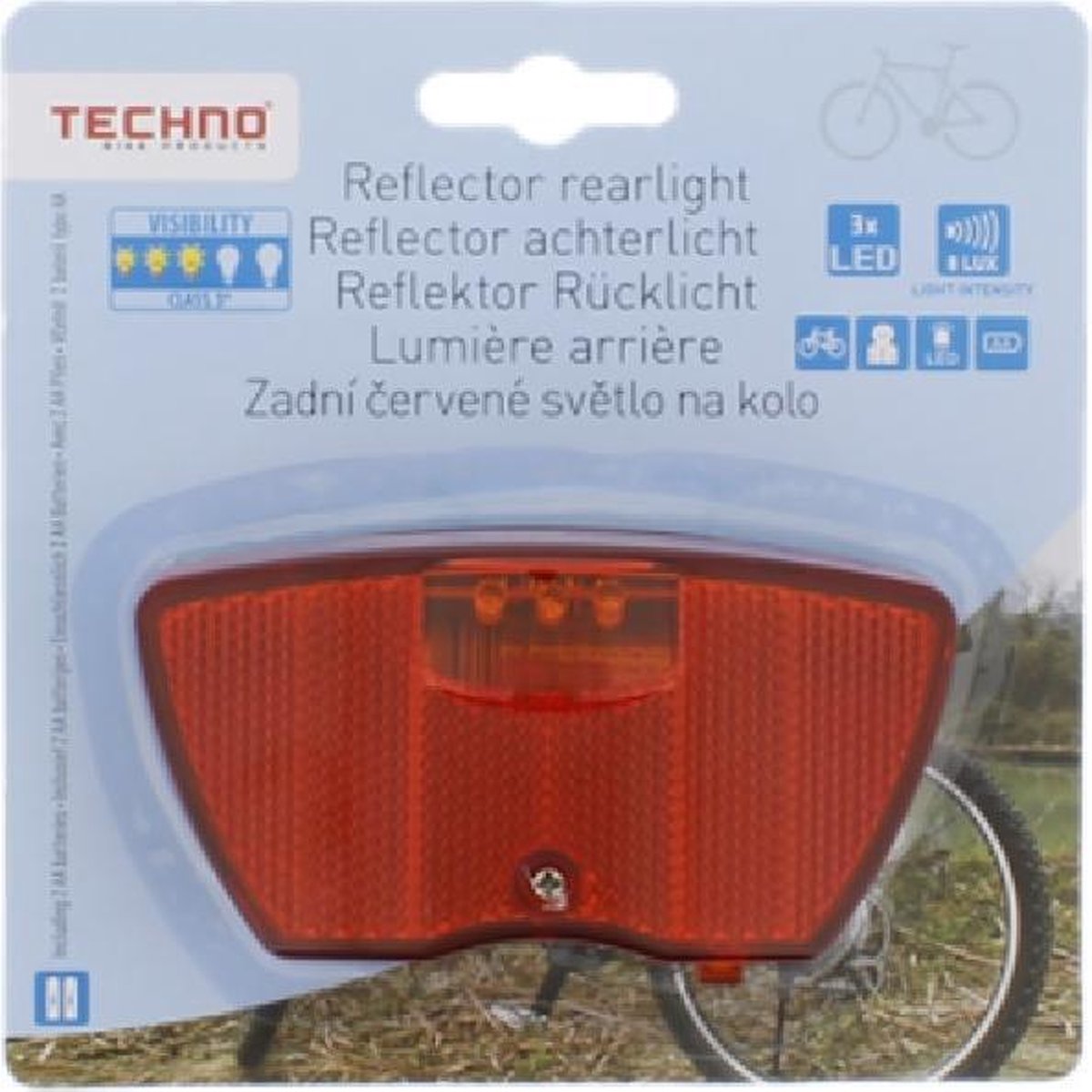 Reflector Achterlicht - 3x led - Class 3 | Fiets licht | Fietsverlichting |  bol.com