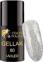 Coconails Gellak Glitter Zilver 5 ml (nr. 80)