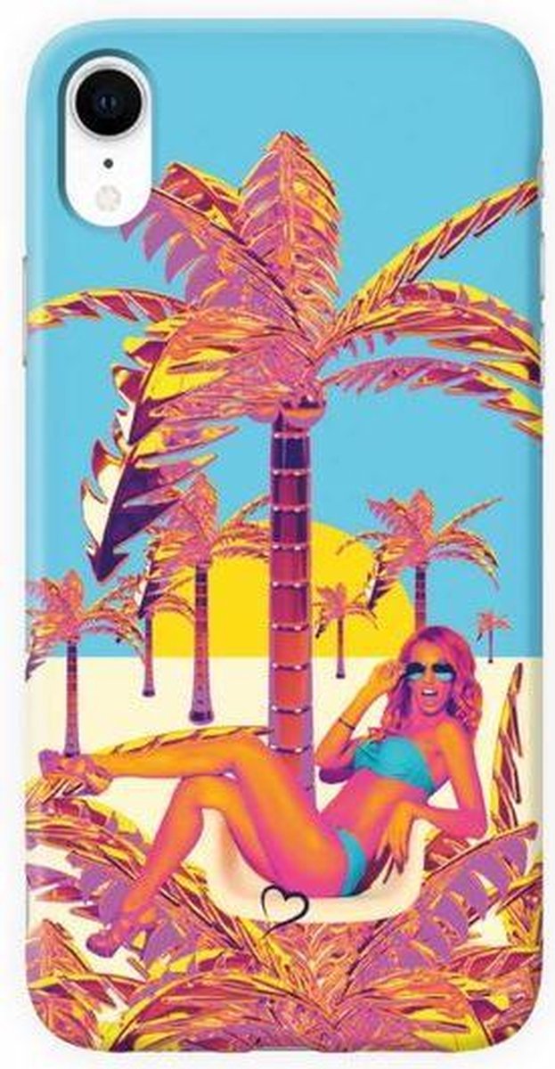 Fashionthings Golden palm tree iPhone XR Hoesje / Cover - Eco-friendly - Softcase