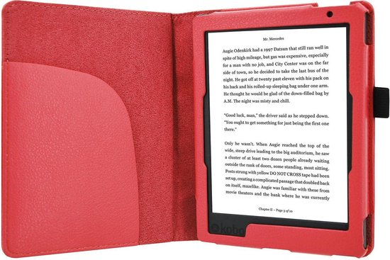 Hoesjes Boetiek - Premium Sleepcover voor Kobo Aura Edition 2 - Rood