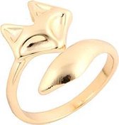 24/7 Jewelry Collection Vos Ring Verstelbaar - Verstelbare Ring - Goudkleurig