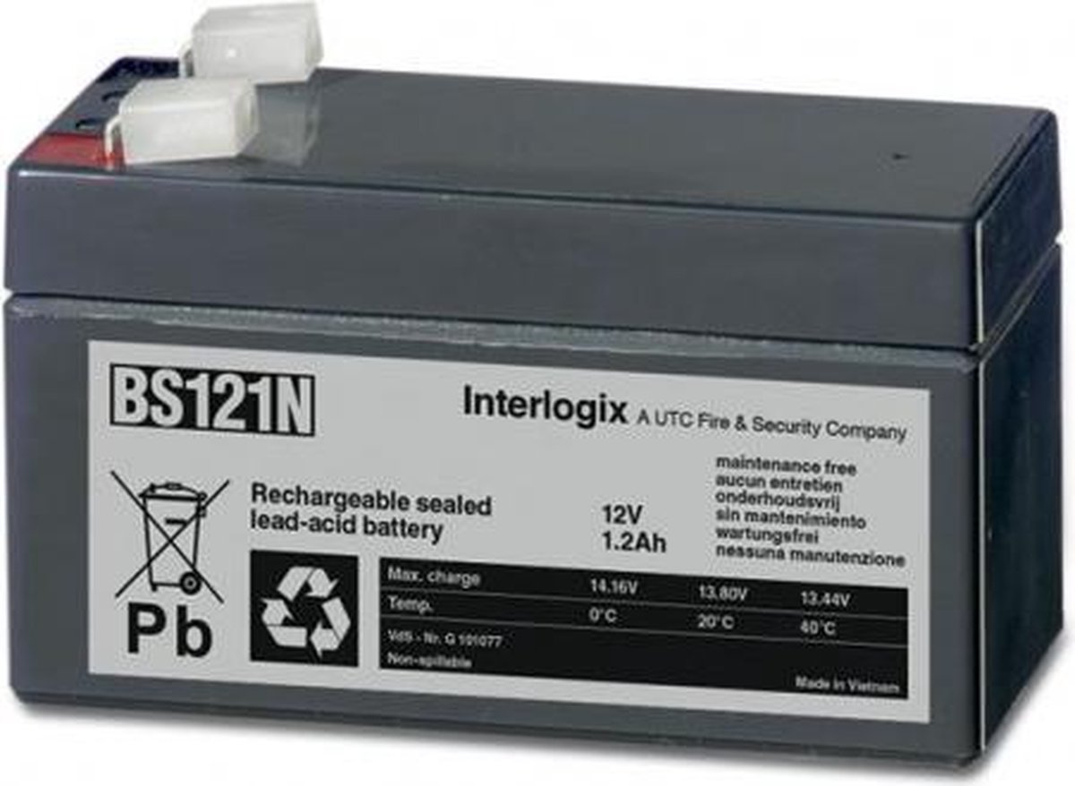 Aritech BS121N 12 Volt droge accu/batterij voor alarmsysteem | bol.com