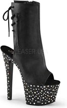 Pleaser Plateau Laarzen, Paaldans schoenen -38 Shoes- STARDANCE-1018-7 Paaldans schoenen Zwart