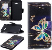 Diamant vlinder agenda wallet case hoesje Samsung Galaxy J4 Plus
