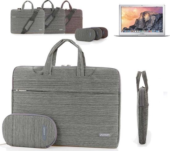 Luxe Messenger Bag & & Schoudertas Geschikt Voor De Laptop / Apple Macbook  Air / Pro... | bol.com