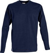 Printer HEAVY T-SHIRT L/S 2264016 - Marine - XXL