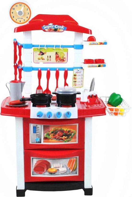 eiland Wig eerlijk XL Speelkeuken Set Met Accessoires - Speelgoed Keuken Keukenspullen - Kinder  Keukenset... | bol.com