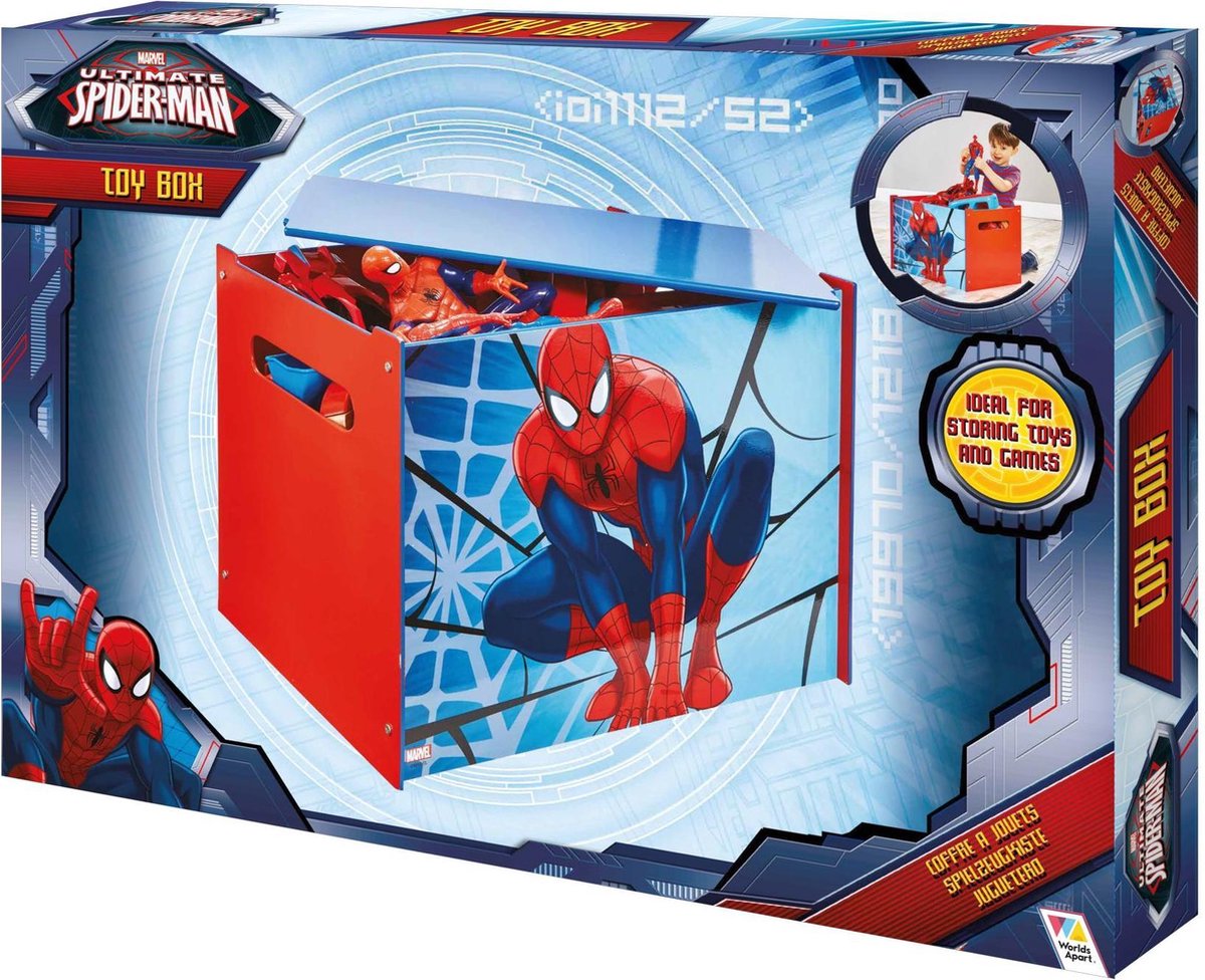 Spiderman - coffre à jouets - bleu | bol.com