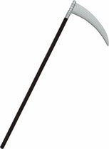Halloween Zwarte zeis van magere Hein - plastic - 103 cm - Halloween verkleed accessoires