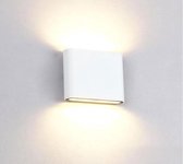 Groenovatie LED Wandlamp - 6W - Rechthoekig - 115x90x28 mm - Warm Wit - Wit