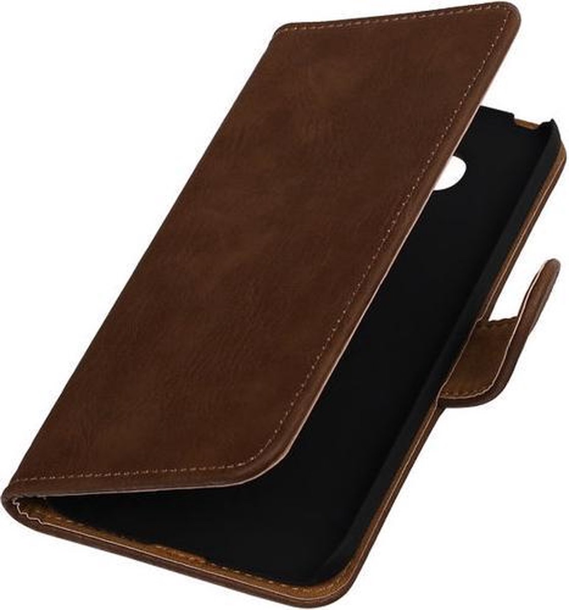 Bruin Hout booktype cover hoesje voor LG G5