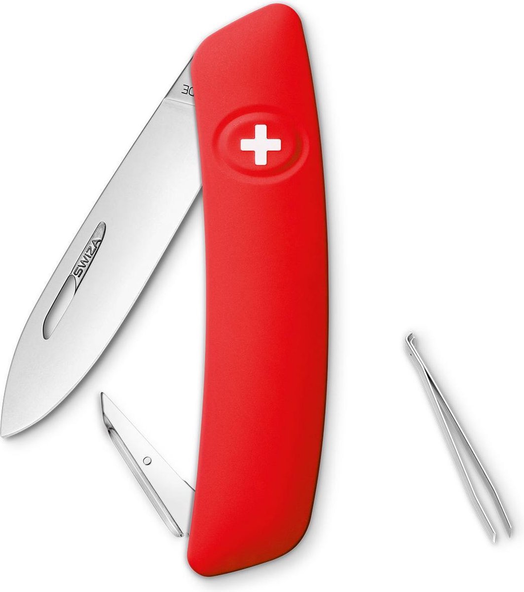 Swiza D00 Zakmes - Rood (Red) - Boxverpakking