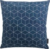 Geometric Blue Kussenhoes | Katoen / Polyester | 45 x 45 cm | Blauw