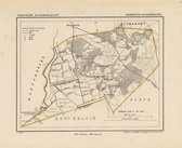 Historische kaart, plattegrond van gemeente Ossendrecht in Noord Brabant uit 1867 door Kuyper van Kaartcadeau.com