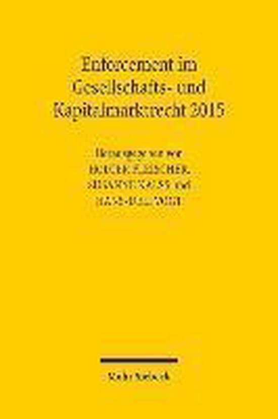 Enforcement im Gesellschafts- und Kapitalmarktrecht 2015 - cover