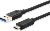 Equip 128345 USB-kabel (0,5 m, USB C, USB A, 3.2 Gen 1), 5000 Mbit/s, zwart