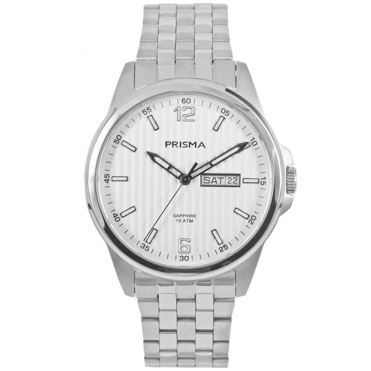 Prisma Pattern Steel Heren horloge P1663