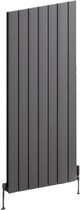 Design radiator verticaal staal mat antraciet 100x51,4cm 492 watt - Eastbrook Addington type 10