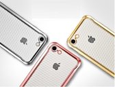 King Kong Hoesje voor Apple iPhone 7 Plus / iPhone 8 Plus - TPU - Anti Shock - Transparant met Gouden Rand