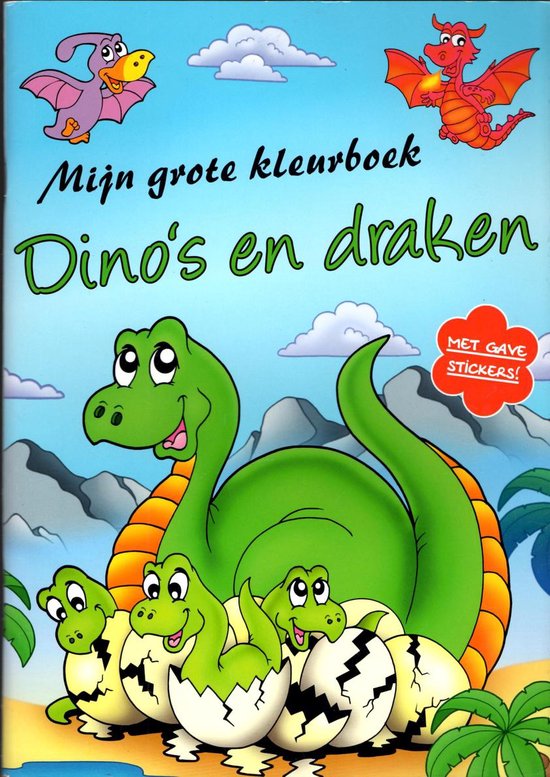 Boekhouding Meerdere kleur Mijn grote kleurboek Dino's en draken met 12 stiften, Onbekend |  4250069709475 | Boeken | bol.com