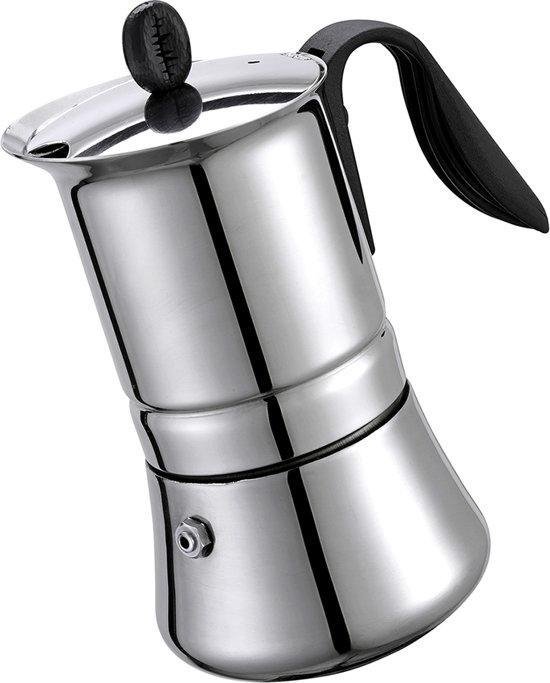 TROU Italia Lady Induction Moka Percolator en acier inoxydable 4 tasses -  200 ml 